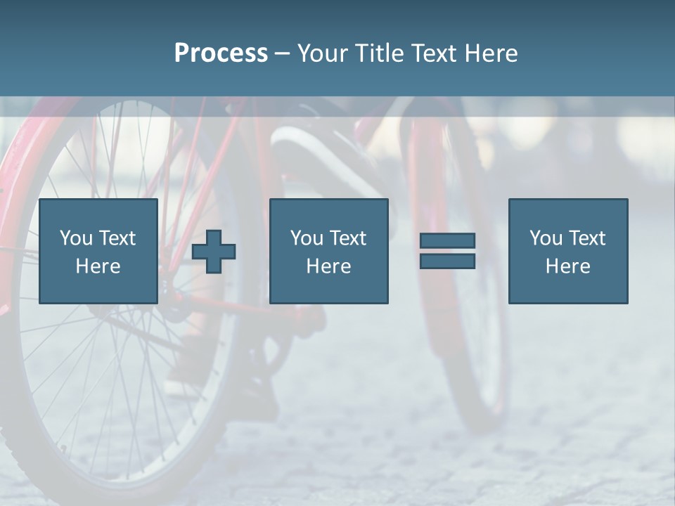 A Person Riding A Red Bike On A Street PowerPoint Template