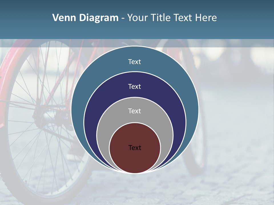 A Person Riding A Red Bike On A Street PowerPoint Template