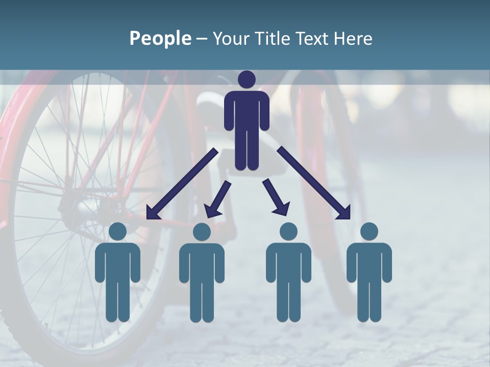 A Person Riding A Red Bike On A Street PowerPoint Template