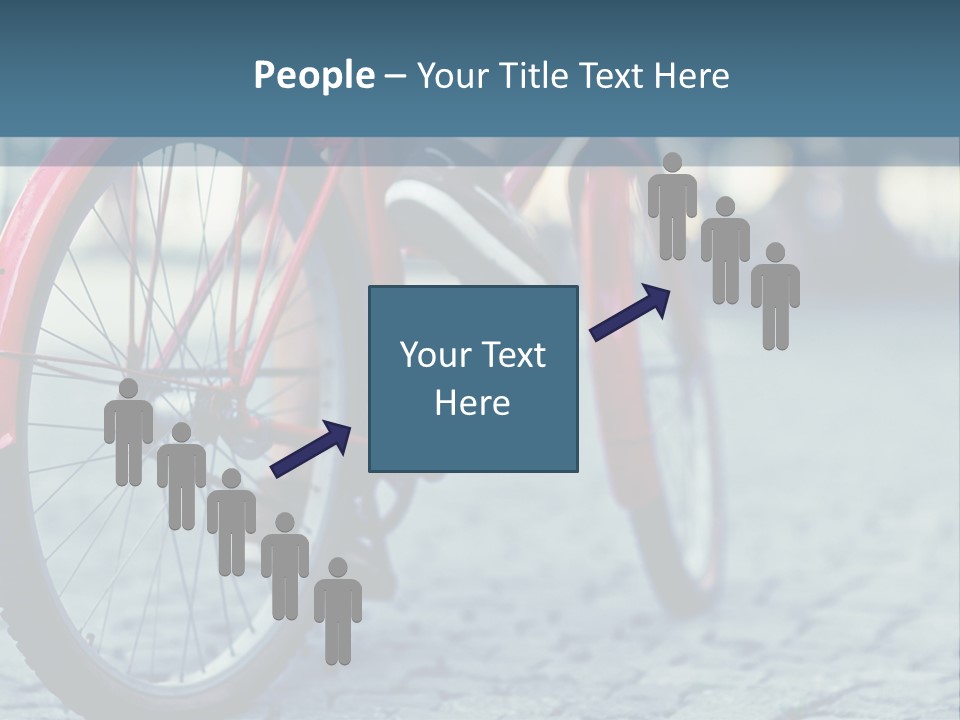 A Person Riding A Red Bike On A Street PowerPoint Template