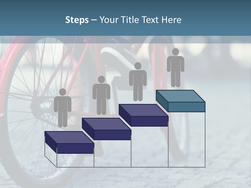 A Person Riding A Red Bike On A Street PowerPoint Template