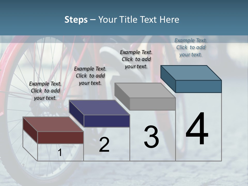 A Person Riding A Red Bike On A Street PowerPoint Template