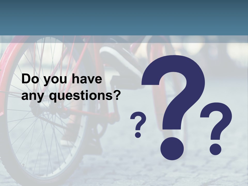 A Person Riding A Red Bike On A Street PowerPoint Template