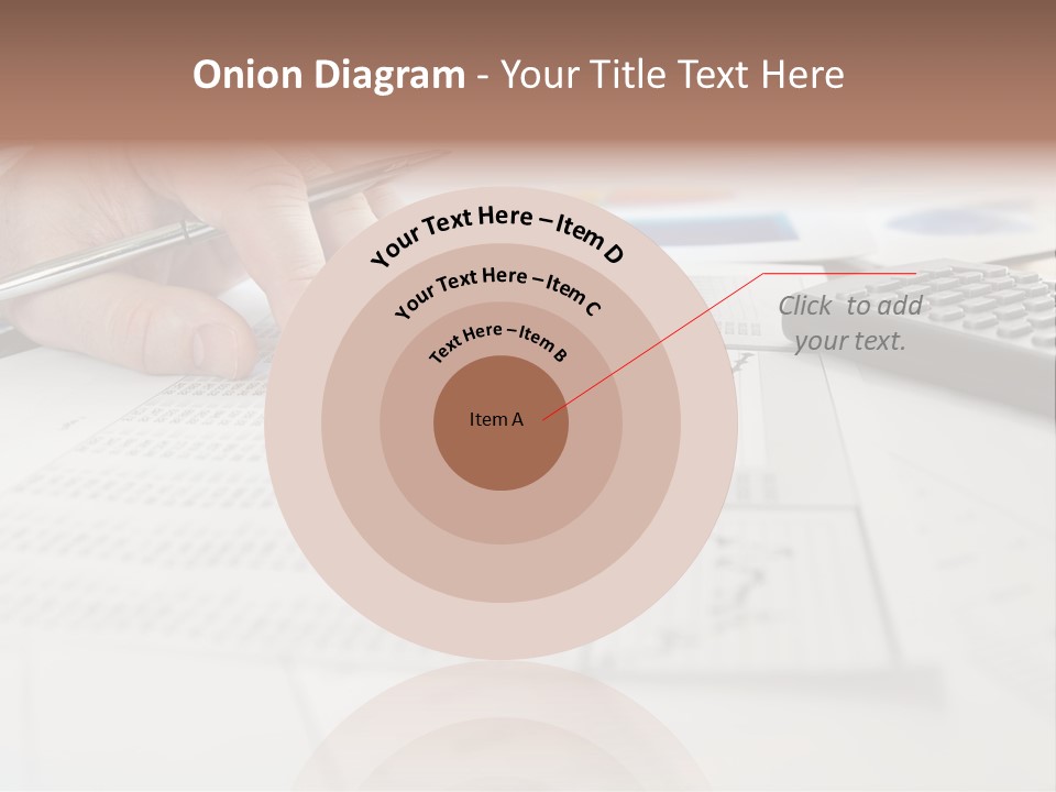 A Person Writing On A Piece Of Paper Next To A Calculator PowerPoint Template