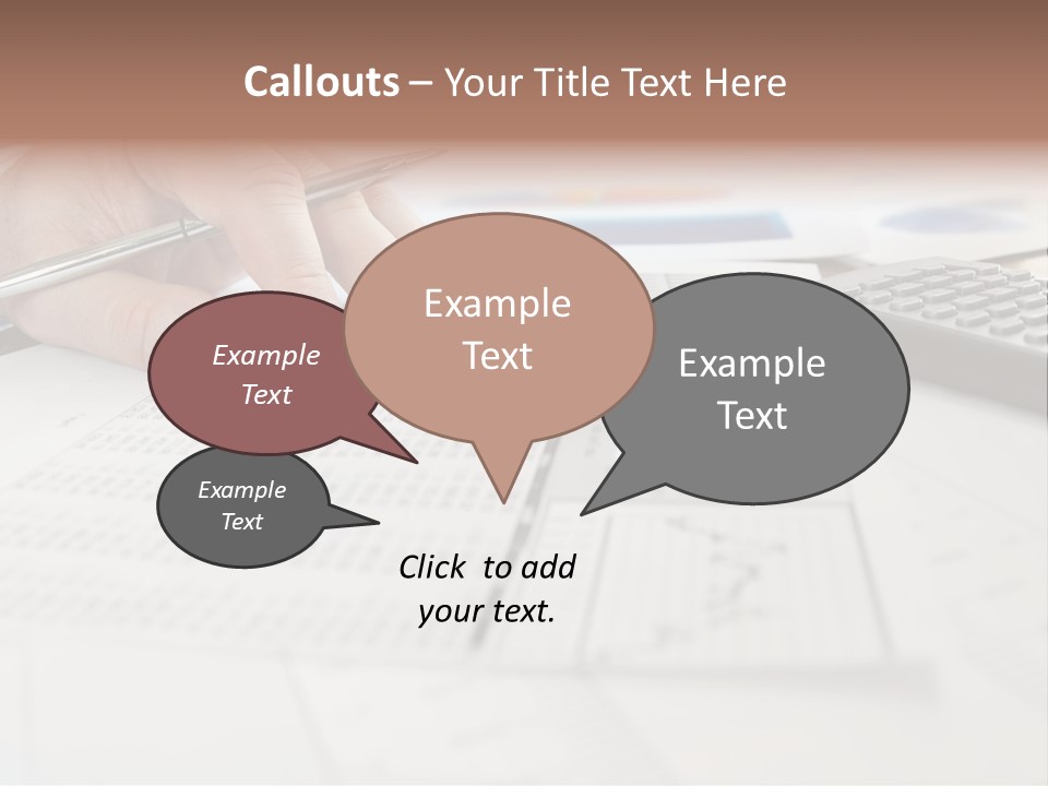 A Person Writing On A Piece Of Paper Next To A Calculator PowerPoint Template