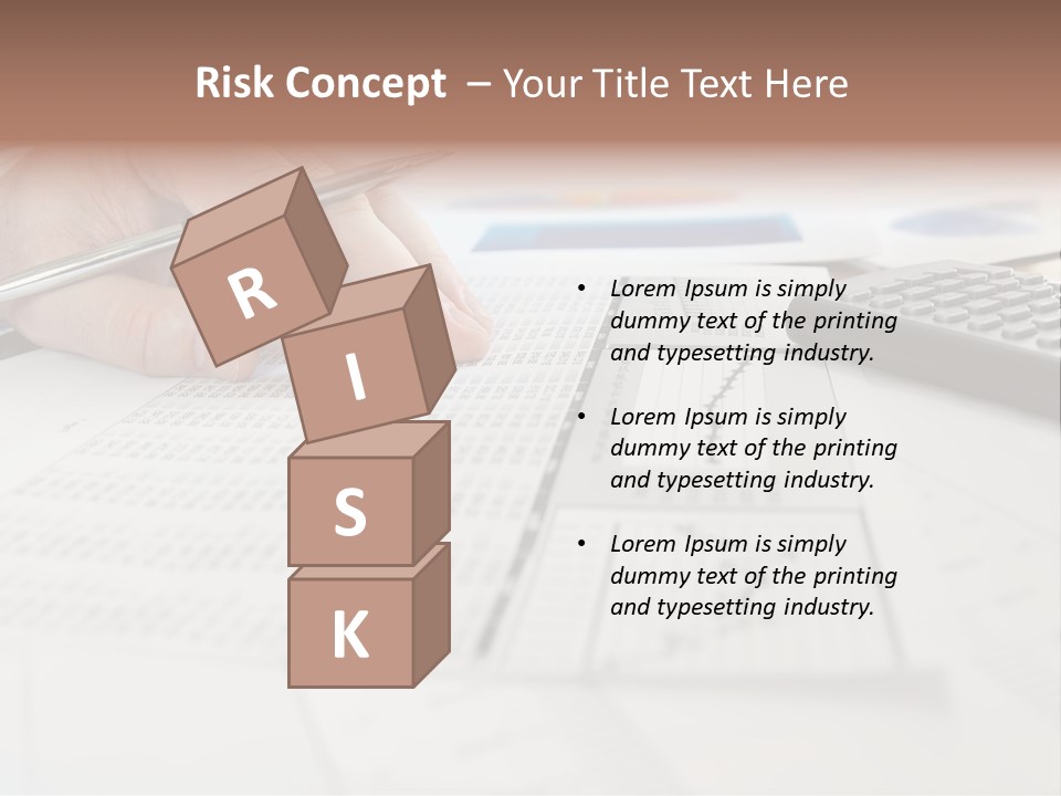 A Person Writing On A Piece Of Paper Next To A Calculator PowerPoint Template