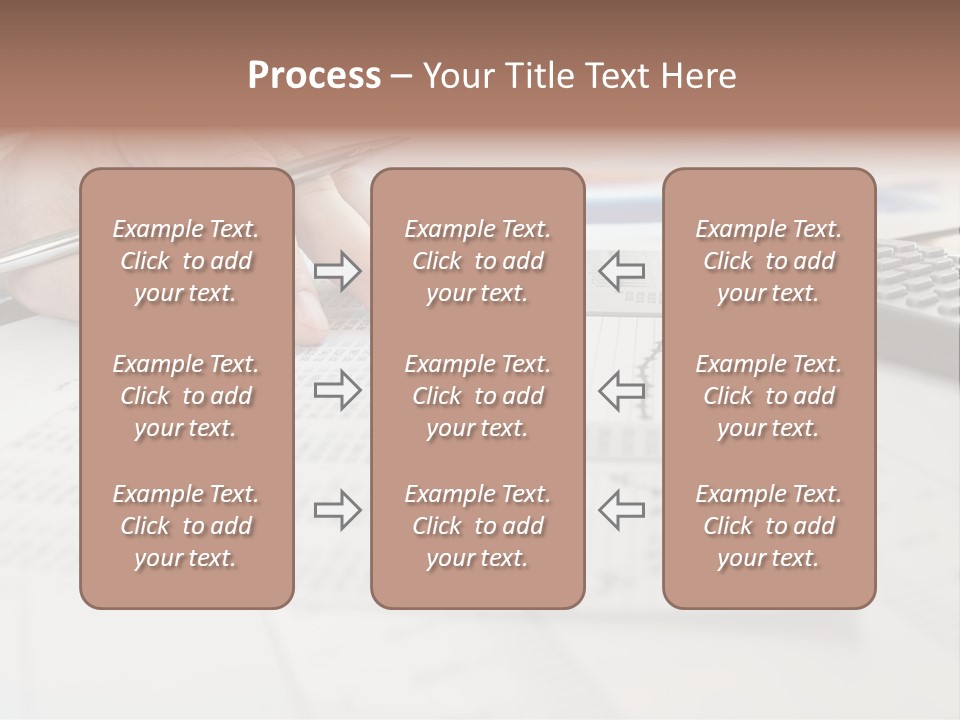 A Person Writing On A Piece Of Paper Next To A Calculator PowerPoint Template