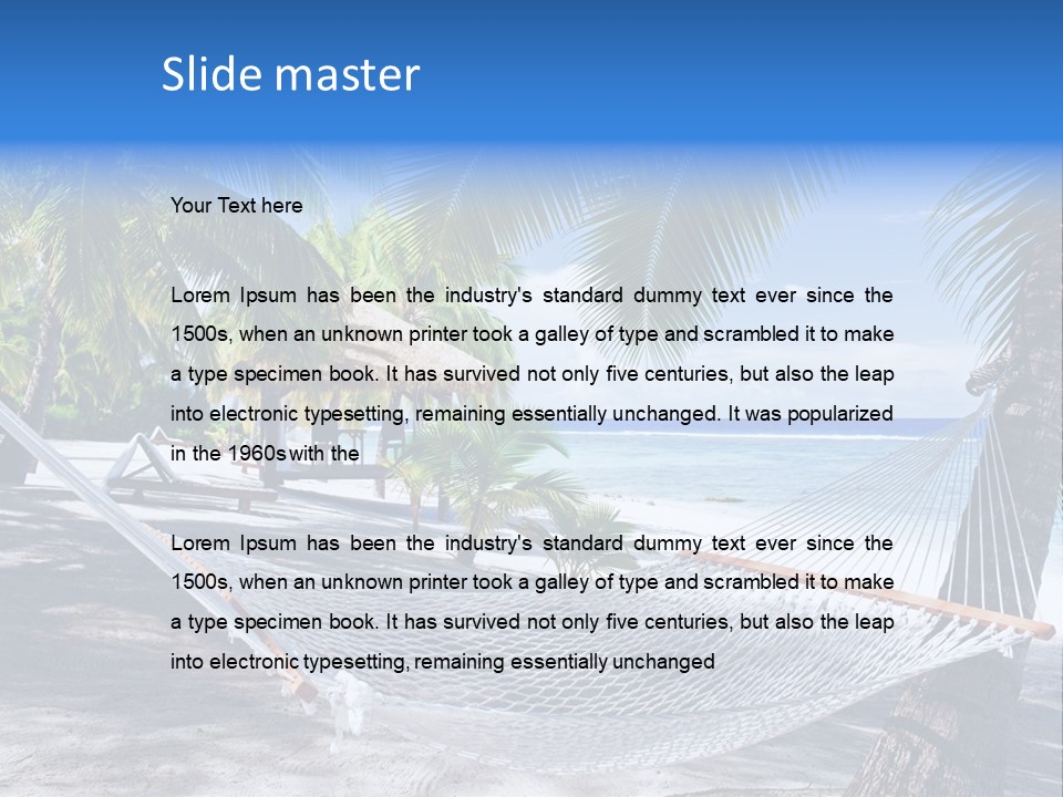 Shore Sun Sky PowerPoint Template