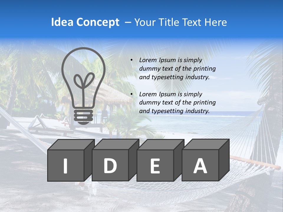 Shore Sun Sky PowerPoint Template