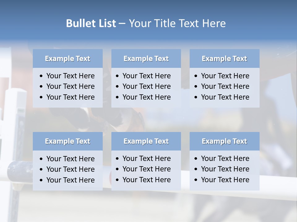 Thorough Bred Equestrian White PowerPoint Template