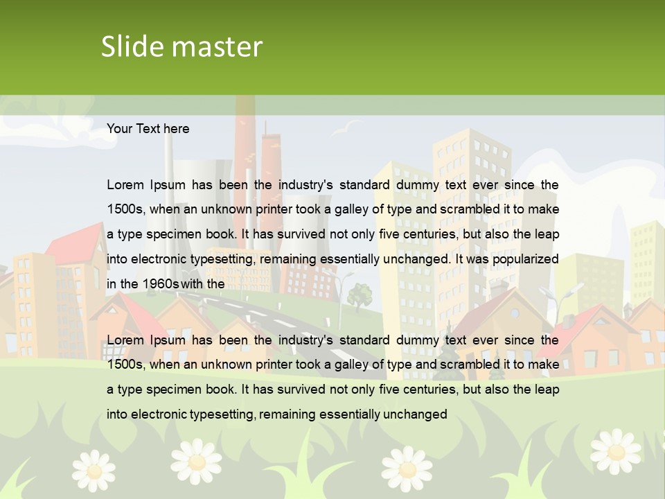 Street City House PowerPoint Template