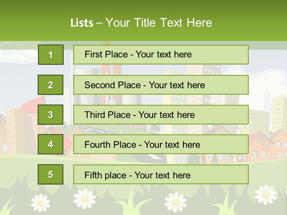 Street City House PowerPoint Template