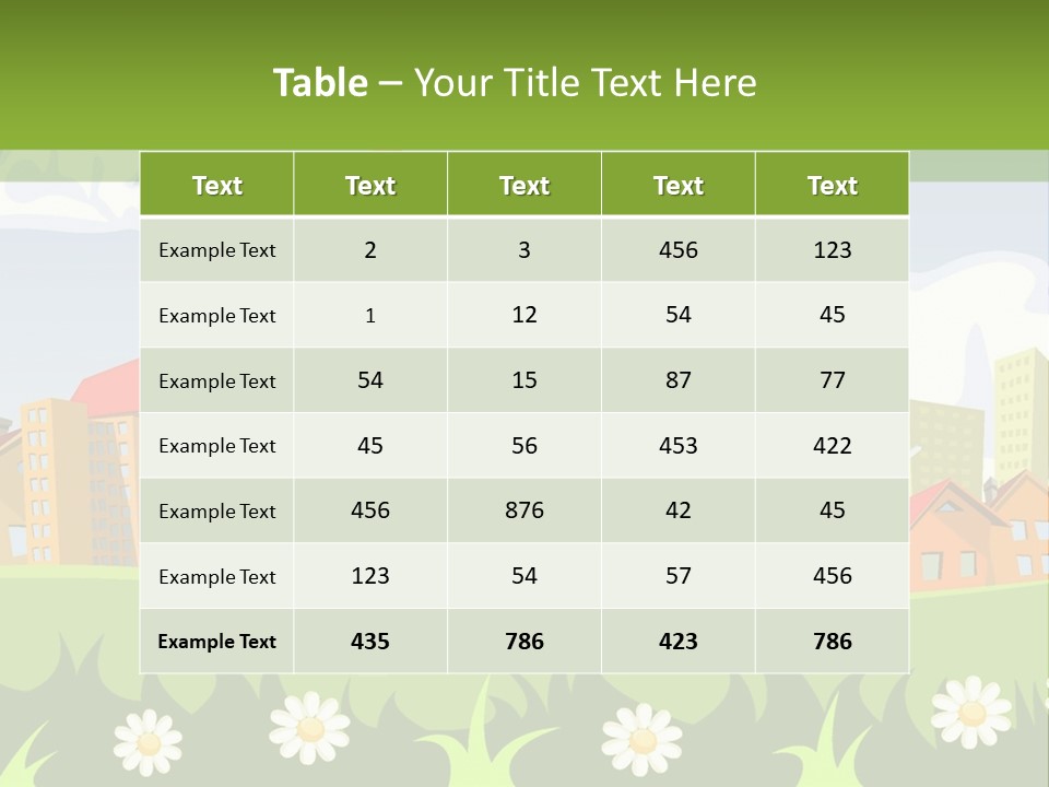 Street City House PowerPoint Template
