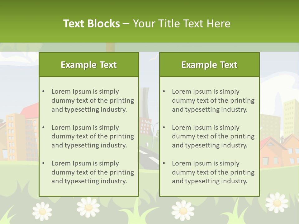 Street City House PowerPoint Template