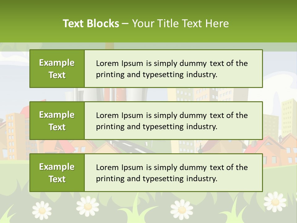 Street City House PowerPoint Template