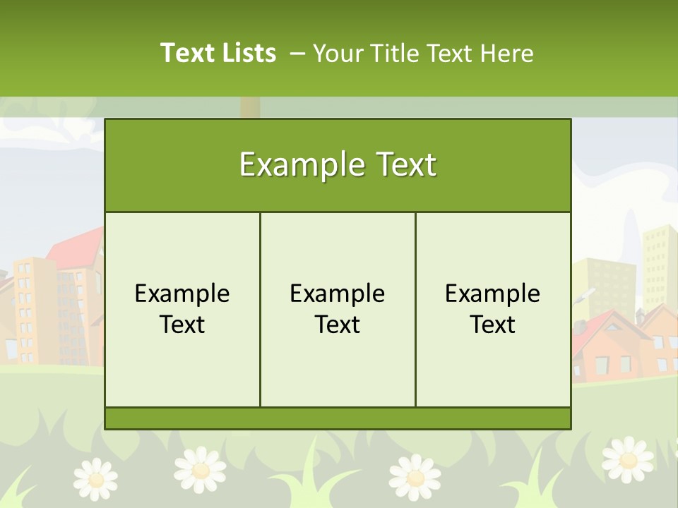 Street City House PowerPoint Template