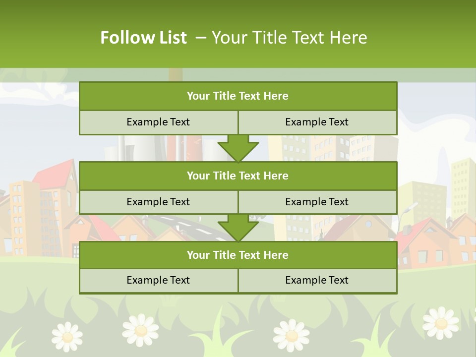 Street City House PowerPoint Template
