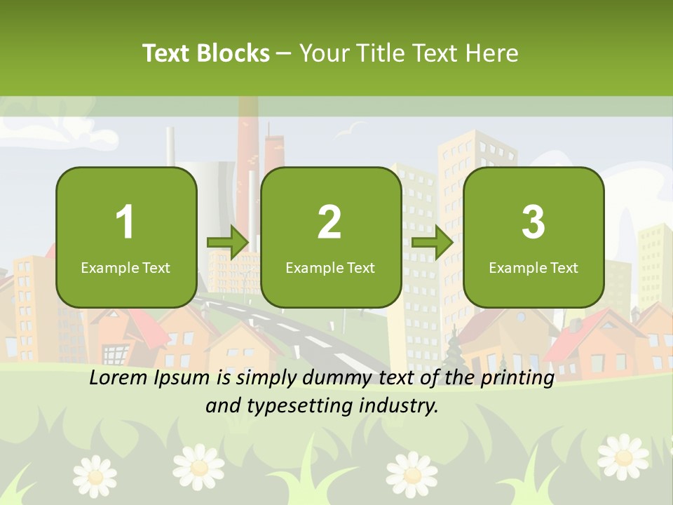 Street City House PowerPoint Template