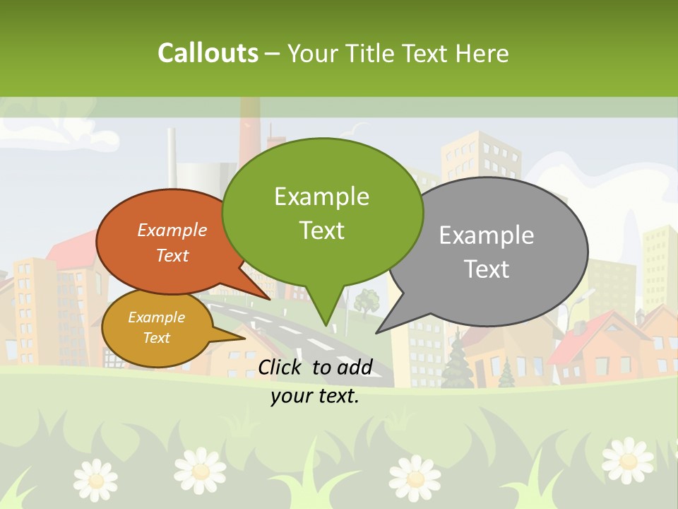 Street City House PowerPoint Template