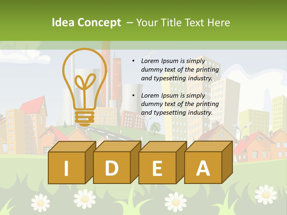 Street City House PowerPoint Template