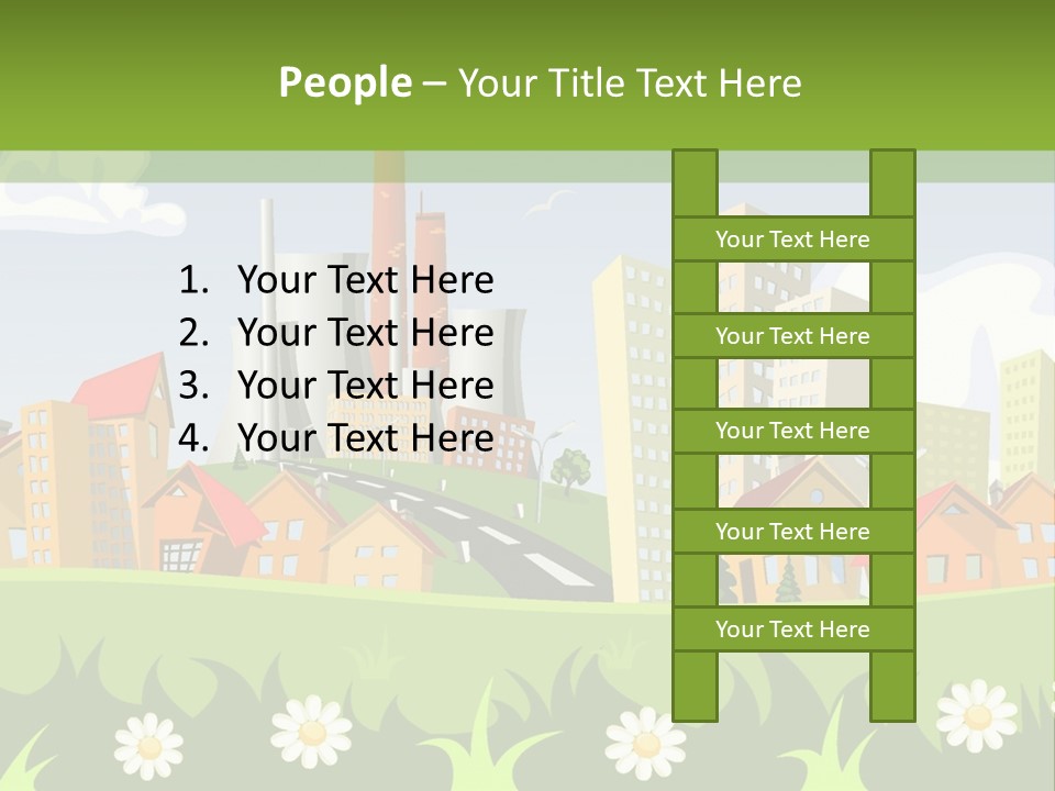 Street City House PowerPoint Template