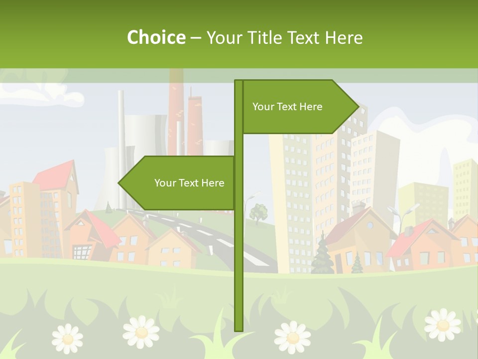 Street City House PowerPoint Template