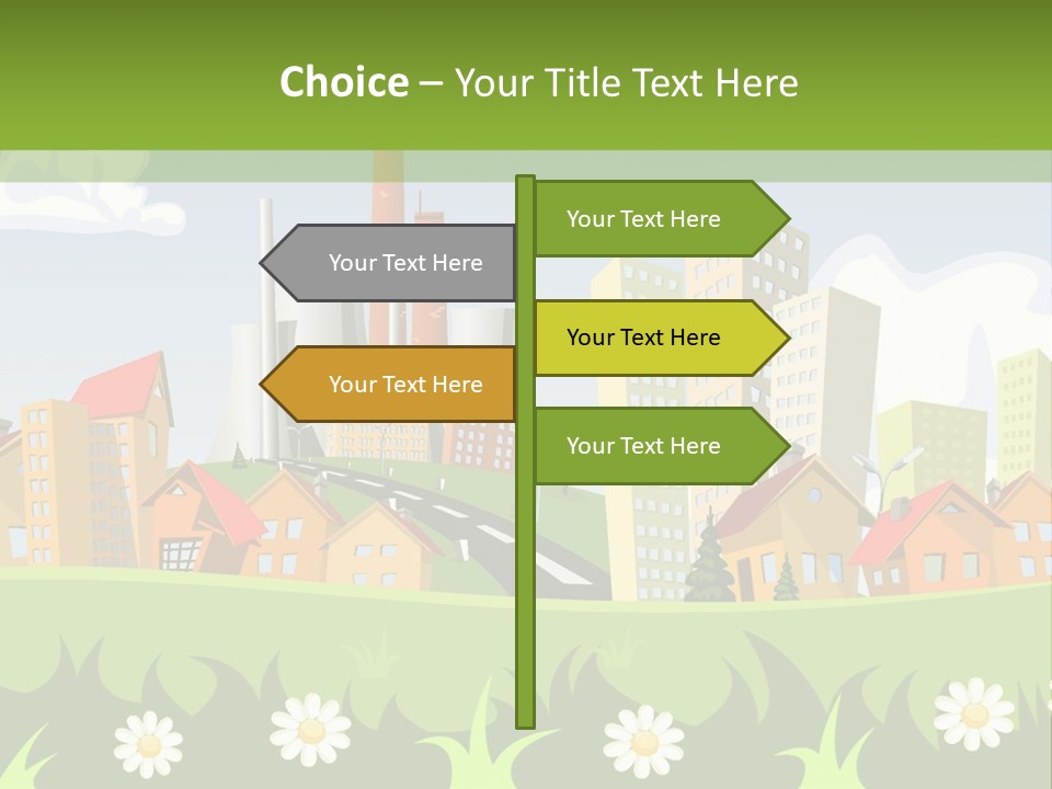 Street City House PowerPoint Template