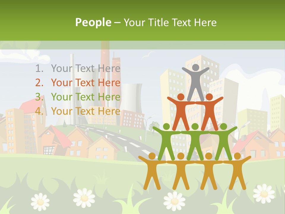 Street City House PowerPoint Template