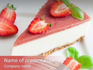 Gelatin Cream Cheese Dairy PowerPoint Template