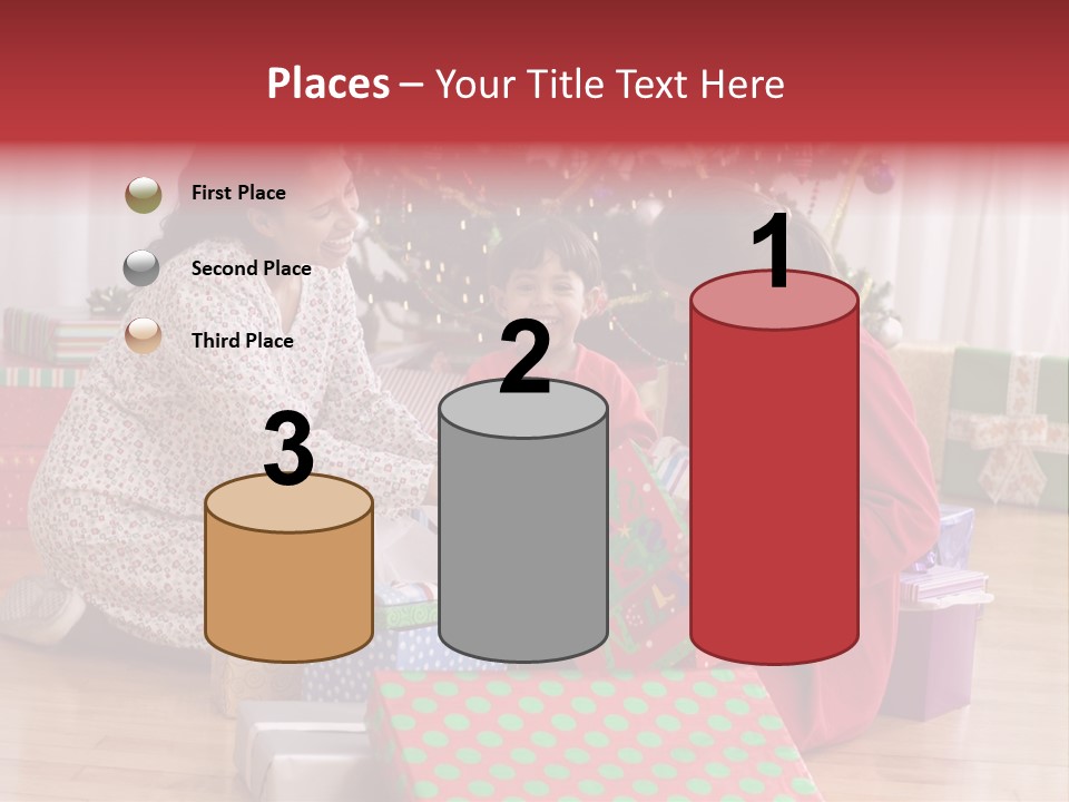 Girl Excitement Indoors PowerPoint Template