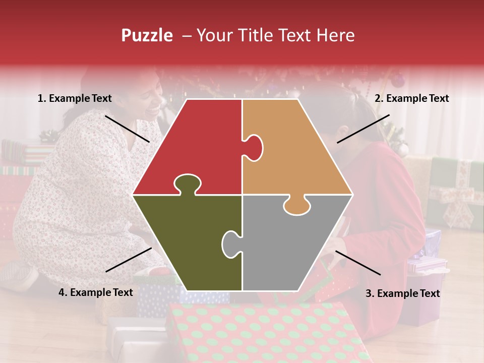 Girl Excitement Indoors PowerPoint Template