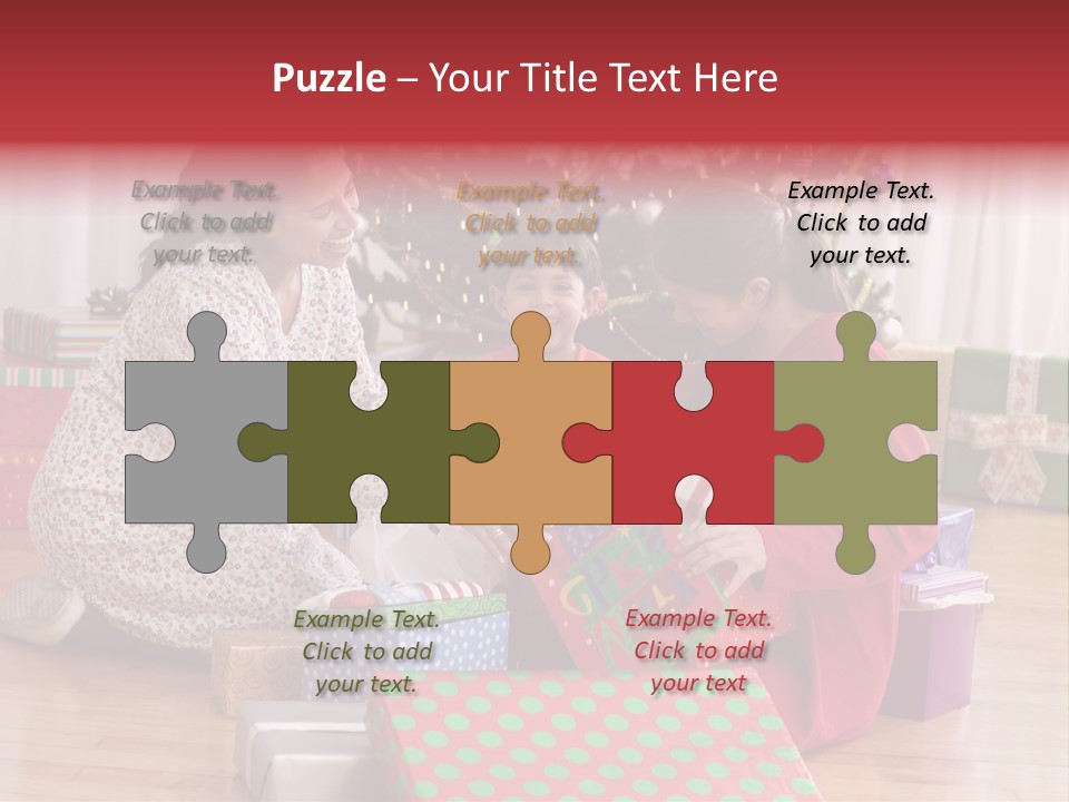 Girl Excitement Indoors PowerPoint Template