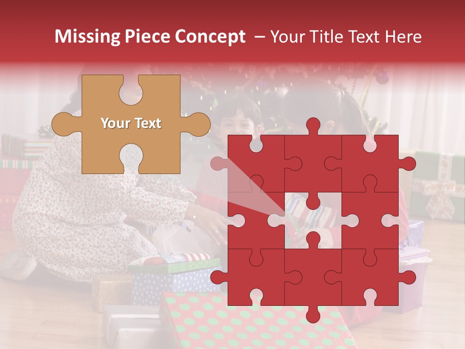 Girl Excitement Indoors PowerPoint Template