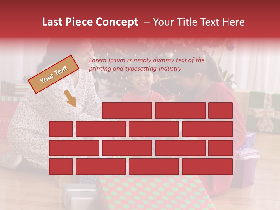 Girl Excitement Indoors PowerPoint Template