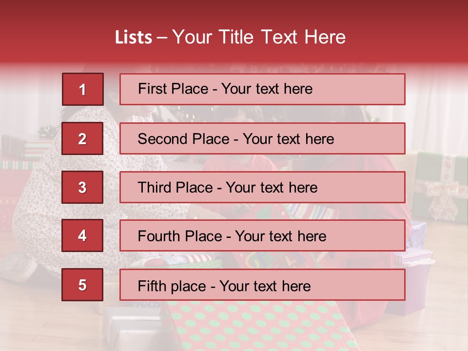 Girl Excitement Indoors PowerPoint Template