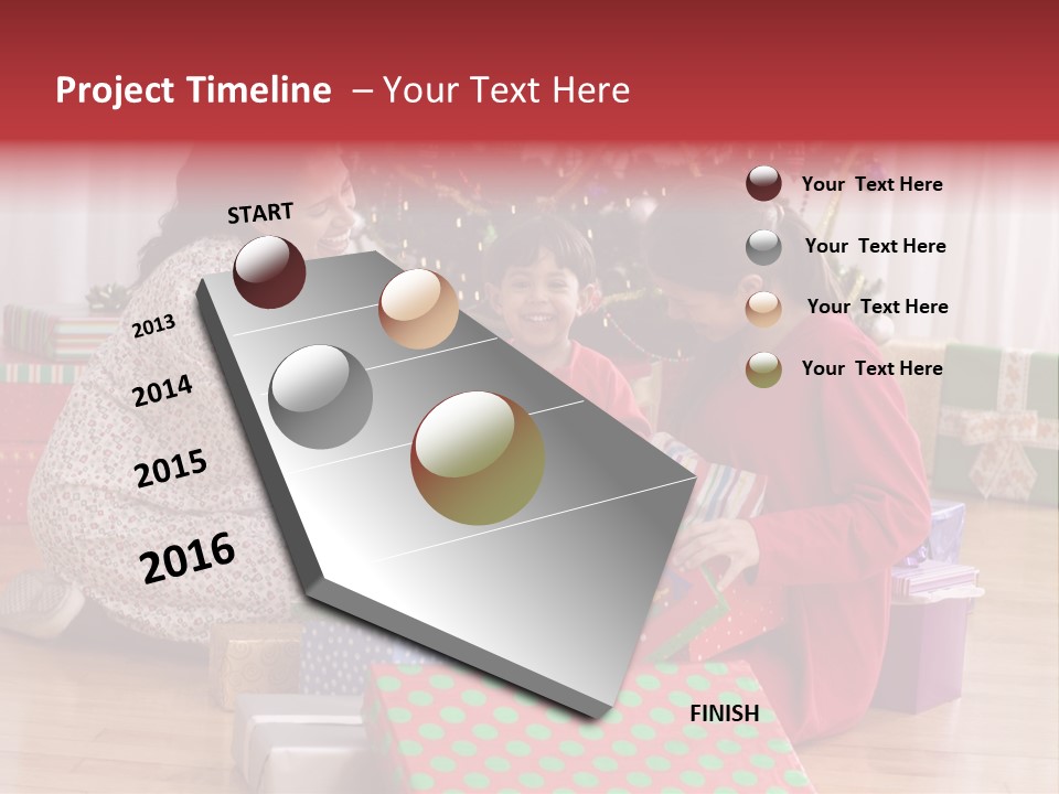 Girl Excitement Indoors PowerPoint Template