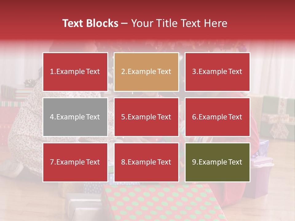 Girl Excitement Indoors PowerPoint Template