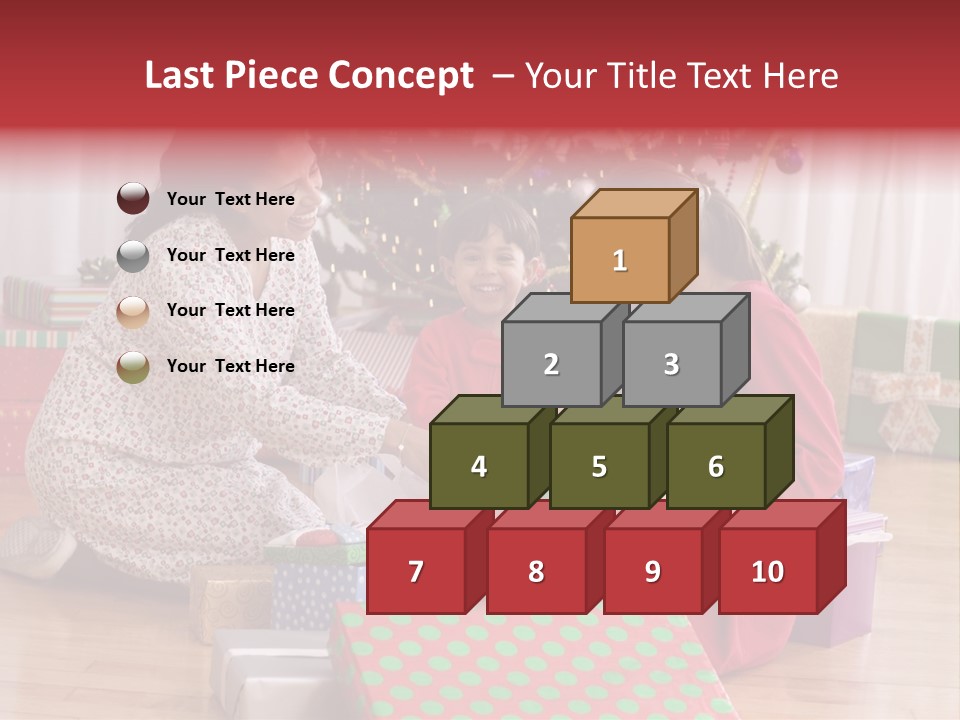 Girl Excitement Indoors PowerPoint Template