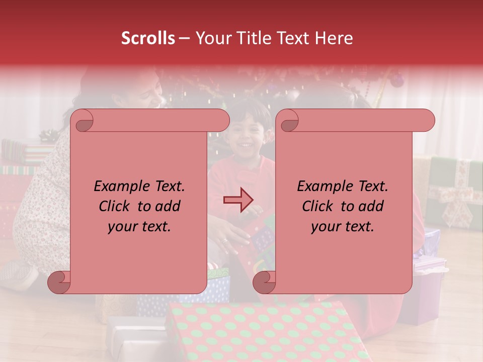 Girl Excitement Indoors PowerPoint Template
