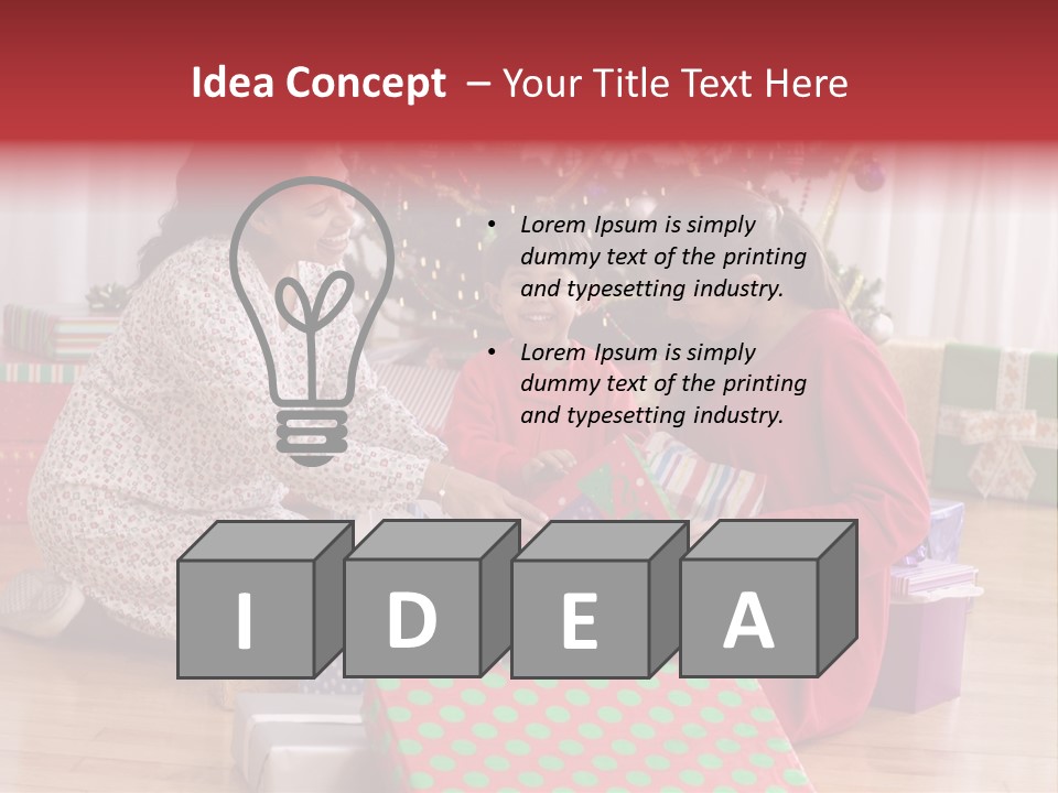 Girl Excitement Indoors PowerPoint Template