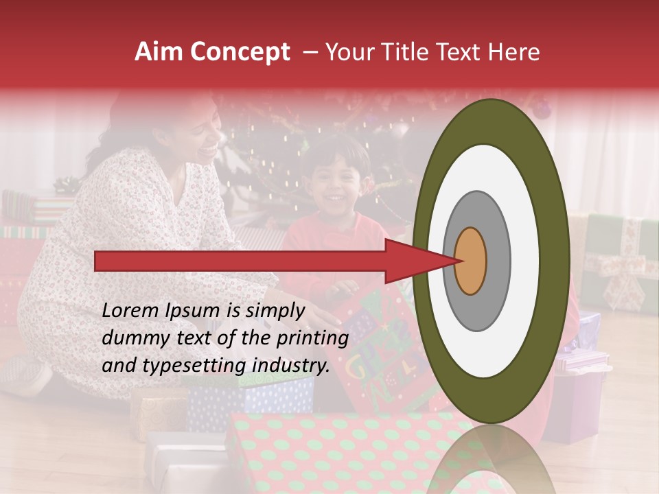 Girl Excitement Indoors PowerPoint Template