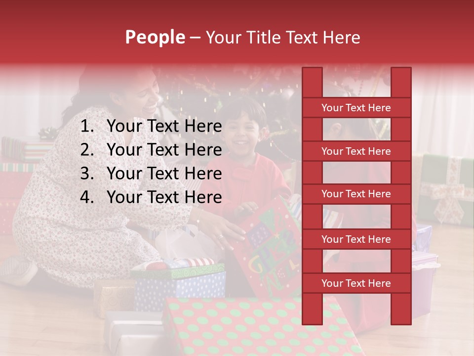 Girl Excitement Indoors PowerPoint Template