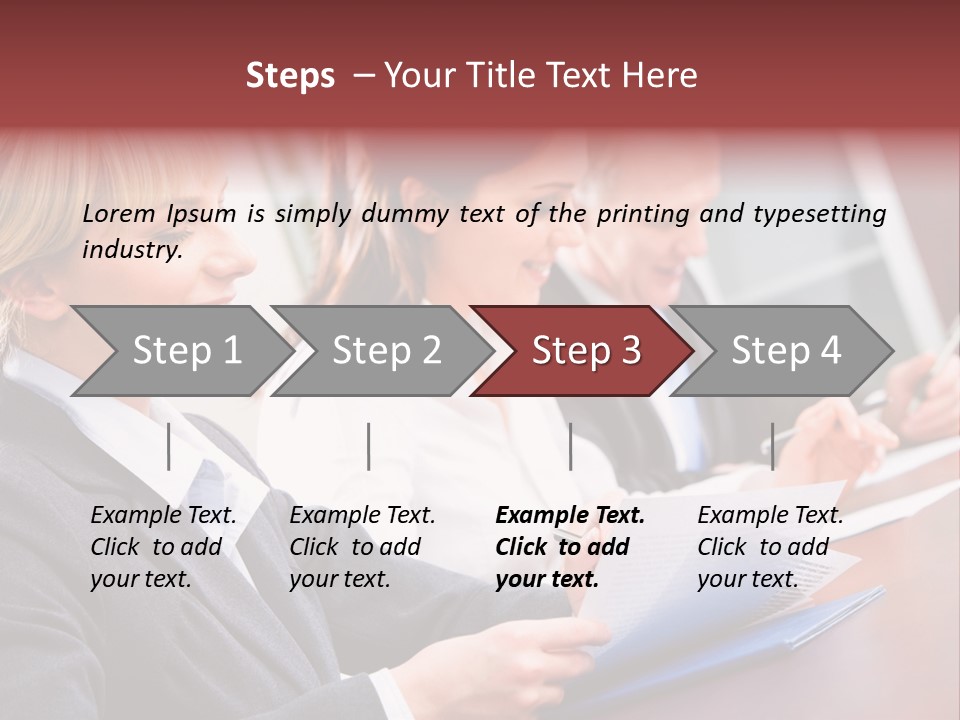 A Group Of Business People Sitting At A Table PowerPoint Template