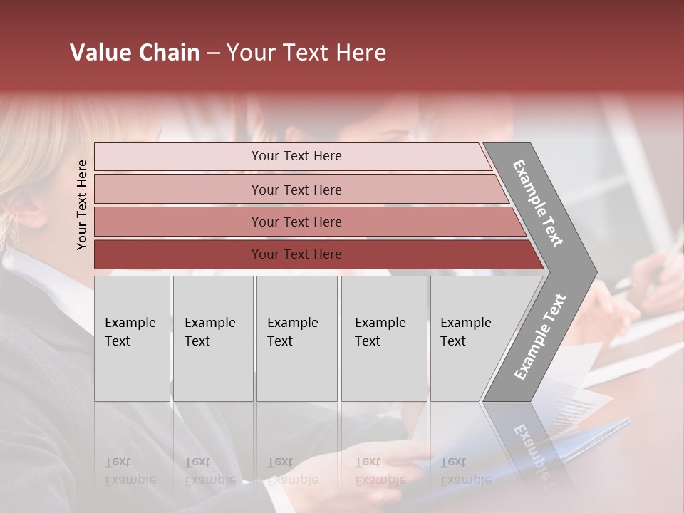 A Group Of Business People Sitting At A Table PowerPoint Template