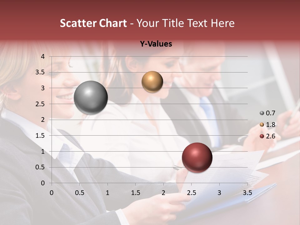 A Group Of Business People Sitting At A Table PowerPoint Template