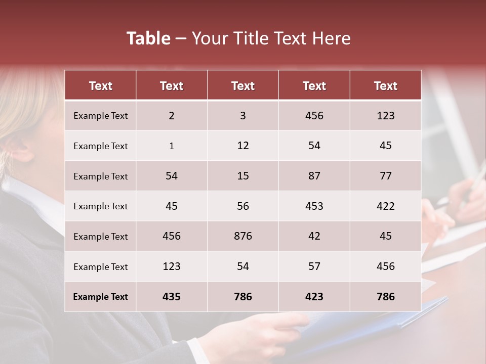 A Group Of Business People Sitting At A Table PowerPoint Template