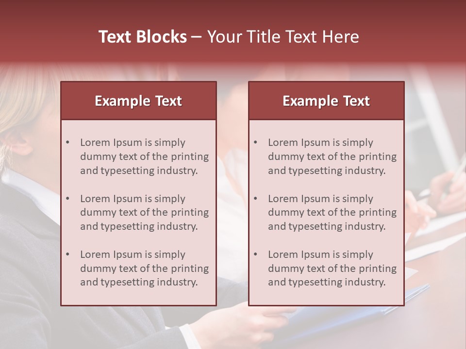 A Group Of Business People Sitting At A Table PowerPoint Template