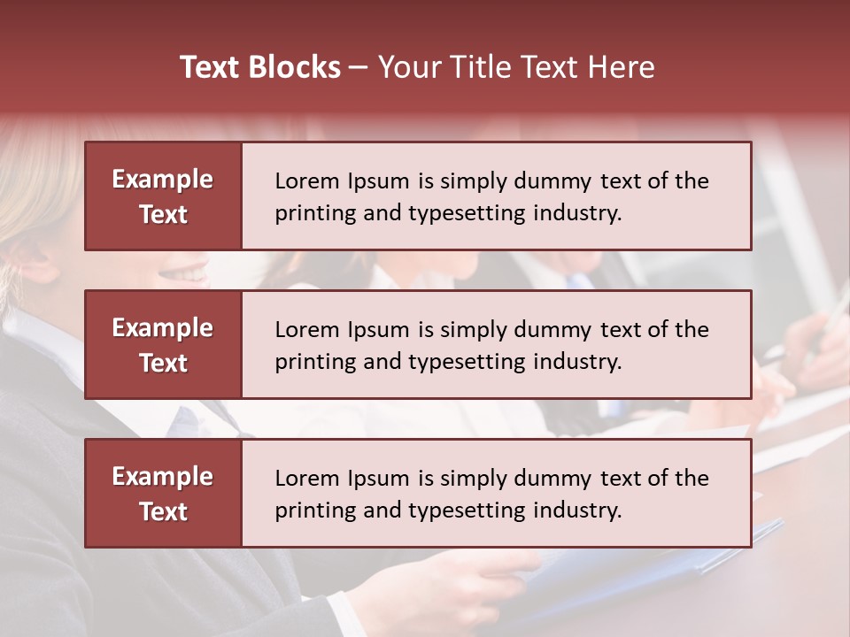 A Group Of Business People Sitting At A Table PowerPoint Template