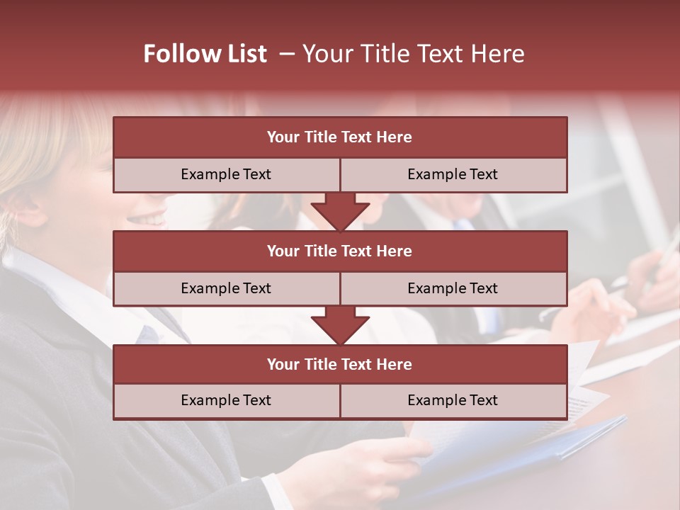 A Group Of Business People Sitting At A Table PowerPoint Template