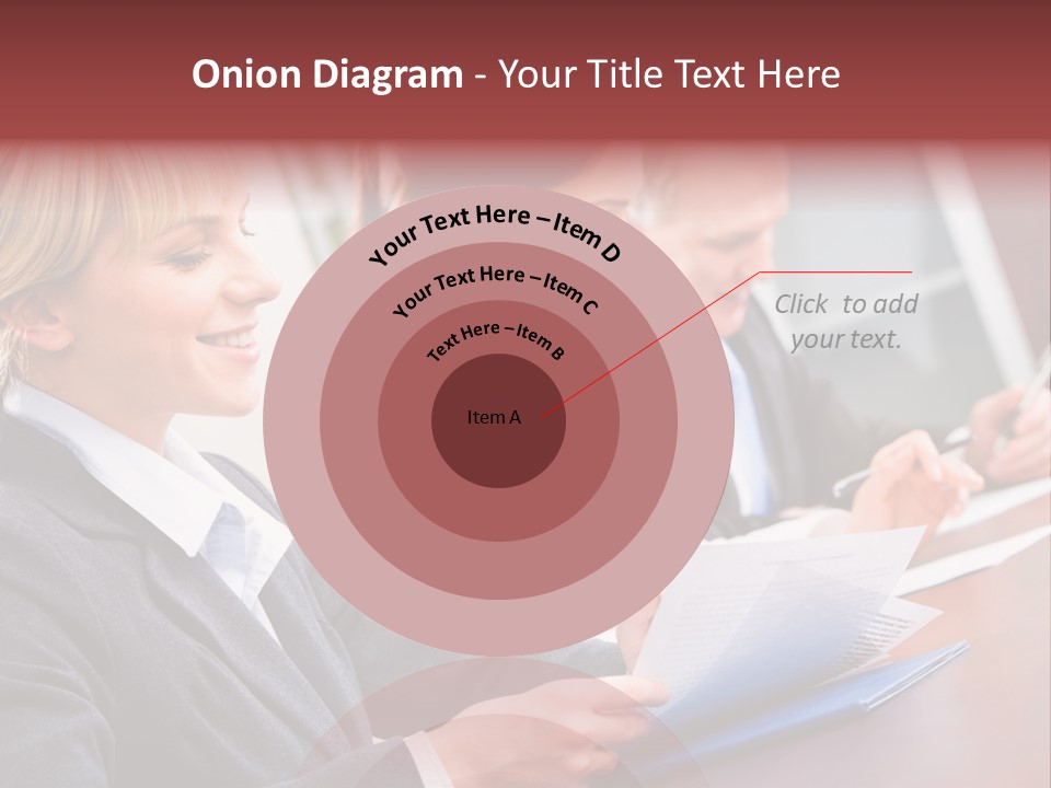 A Group Of Business People Sitting At A Table PowerPoint Template